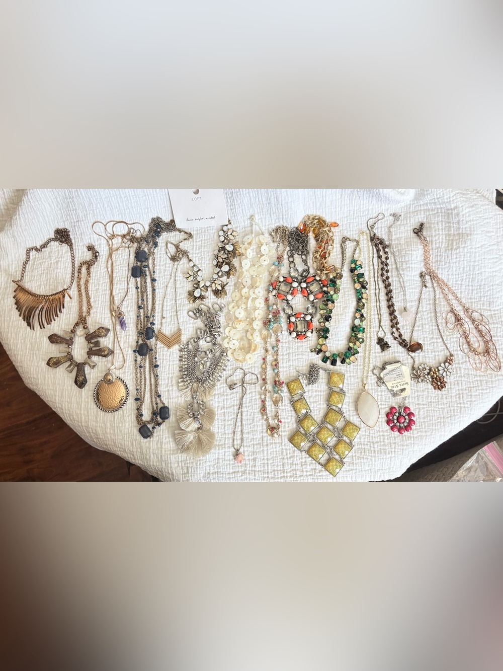 Preowned Curated Untangled Sell Or Wear Lot Of 22 Boho Statement Necklaces Mixed
